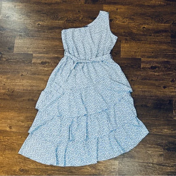 PrettyGarden | Dresses | One Shoulder Feminine Blue Floral Tiered Ruffle Midi Boho Cottagecore Dress Xl | Poshmark PrettyGarden | Dresses | One Shoulder Feminine Blue Floral Tiered Ruffle Midi Boho Cottagecore Dress Xl | Poshmark